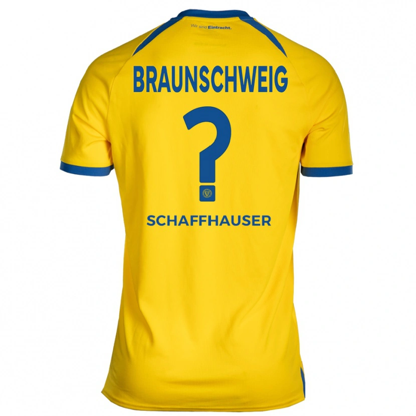 Danxen Kinderen Andreas Schaffhauser #0 Geel Blauw Thuisshirt Thuistenue 2025/26 T-Shirt