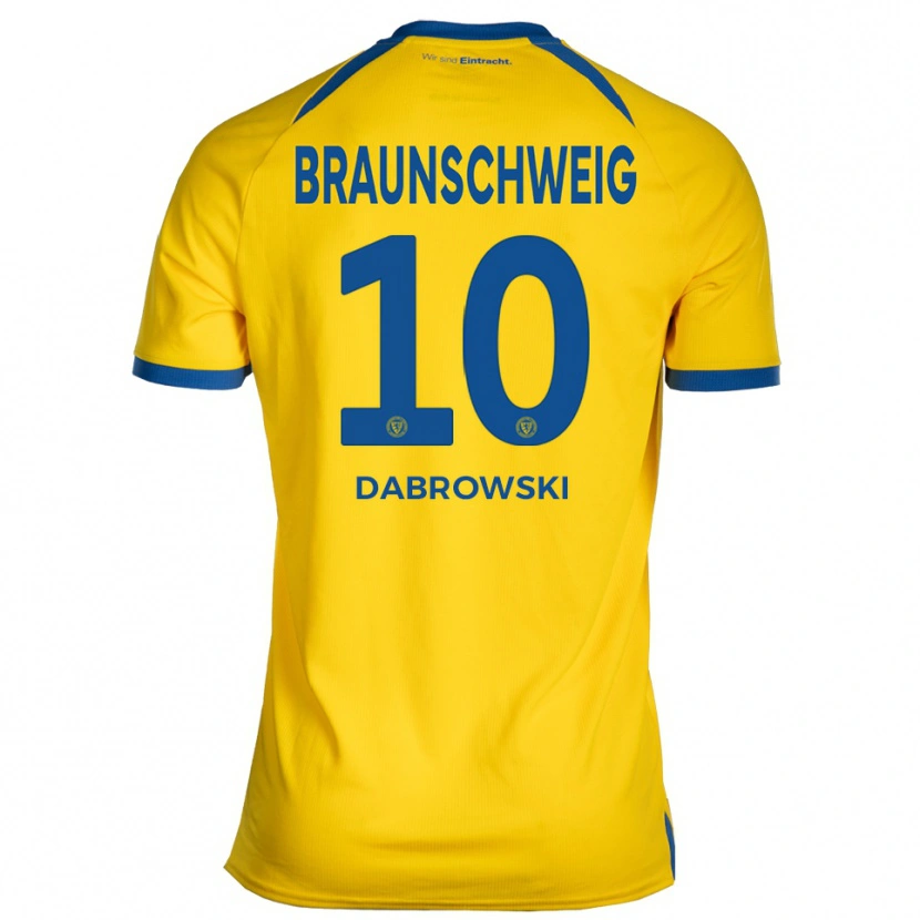 Danxen Kinderen Sebastian Dabrowski #10 Geel Blauw Thuisshirt Thuistenue 2025/26 T-Shirt