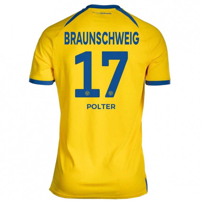Danxen Kinderen Sebastian Polter #17 Geel Blauw Thuisshirt Thuistenue 2025/26 T-Shirt