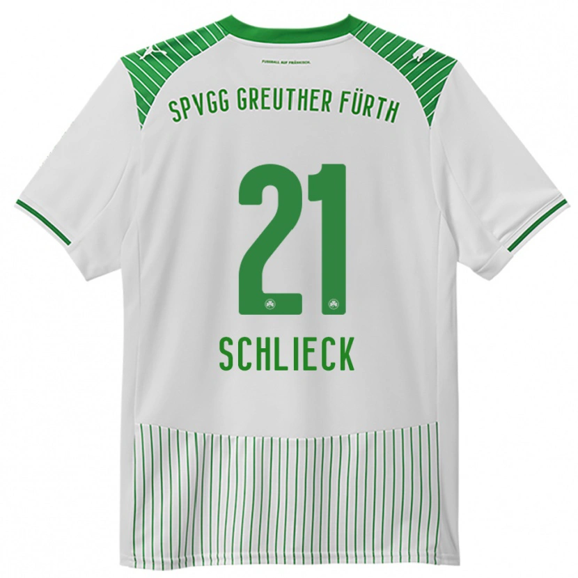 Danxen Kinderen Timo Schlieck #21 Wit Groen Thuisshirt Thuistenue 2025/26 T-Shirt