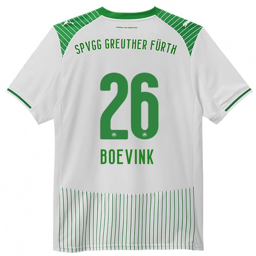 Danxen Kinderen Pelle Boevink #26 Wit Groen Thuisshirt Thuistenue 2025/26 T-Shirt