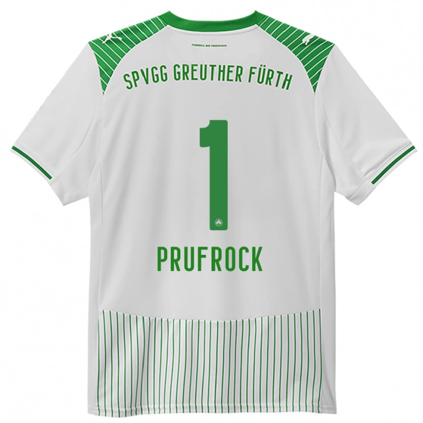 Danxen Kinderen Silas Prüfrock #1 Wit Groen Thuisshirt Thuistenue 2025/26 T-Shirt