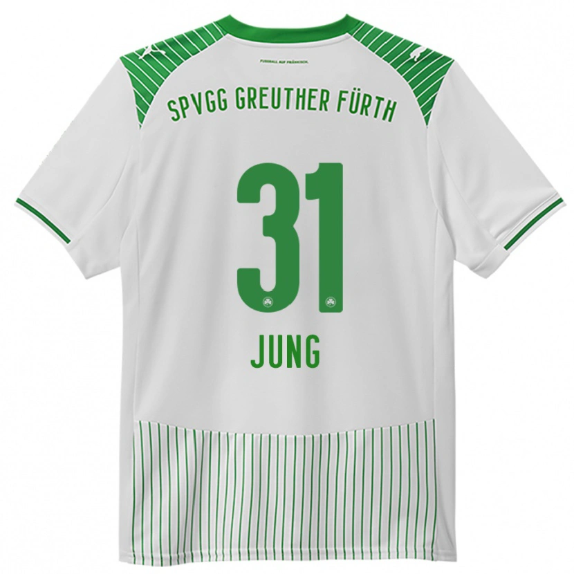 Danxen Kinderen Sebastian Jung #31 Wit Groen Thuisshirt Thuistenue 2025/26 T-Shirt