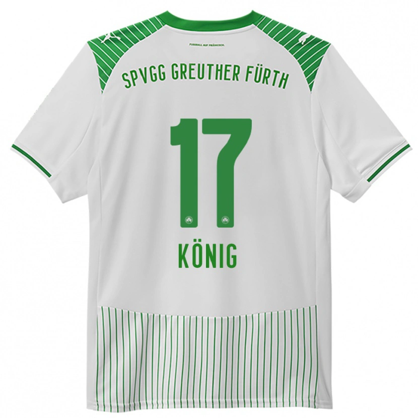 Danxen Kinderen Noah König #17 Wit Groen Thuisshirt Thuistenue 2025/26 T-Shirt