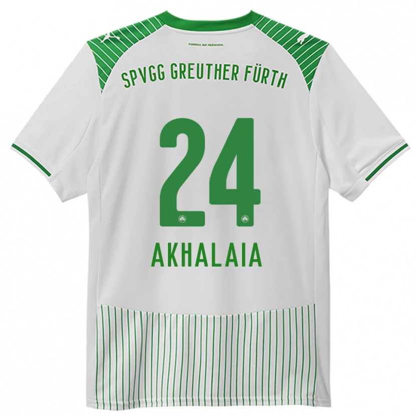 Danxen Kinderen Lado Akhalaia #24 Wit Groen Thuisshirt Thuistenue 2025/26 T-Shirt