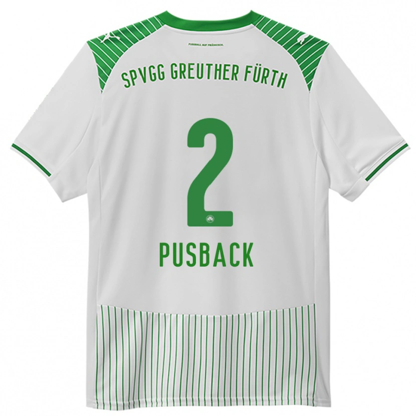 Danxen Kinderen Tim Pusback #2 Wit Groen Thuisshirt Thuistenue 2025/26 T-Shirt