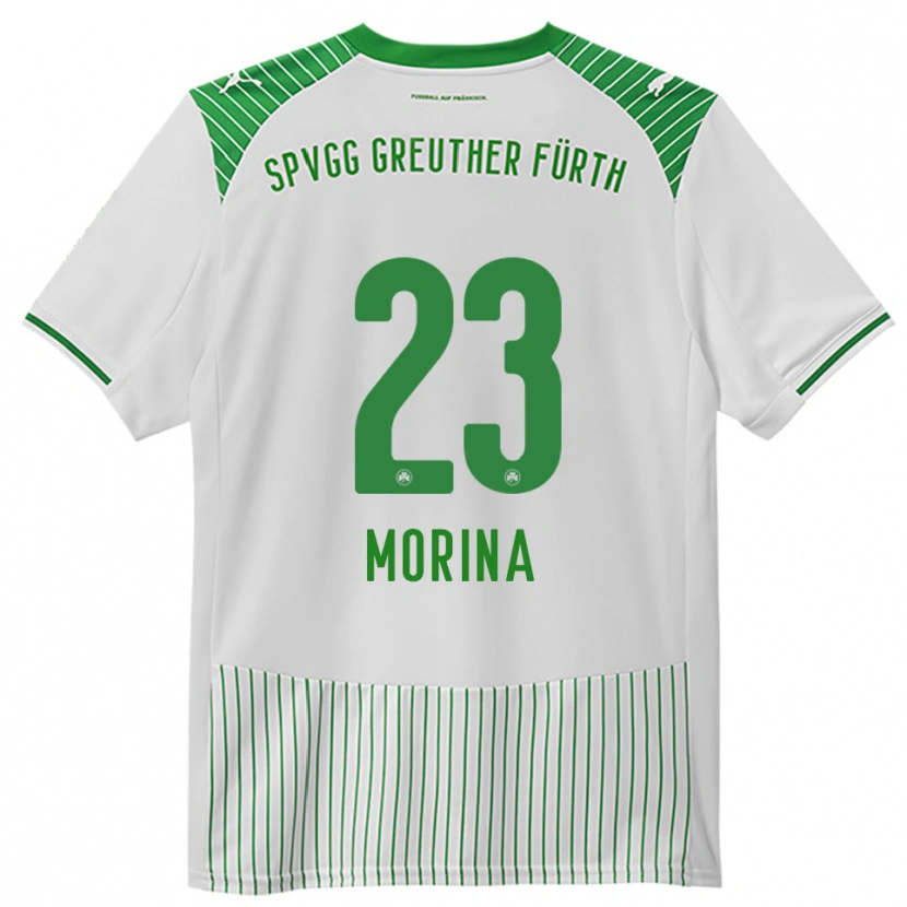 Danxen Kinderen Dion Morina #23 Wit Groen Thuisshirt Thuistenue 2025/26 T-Shirt