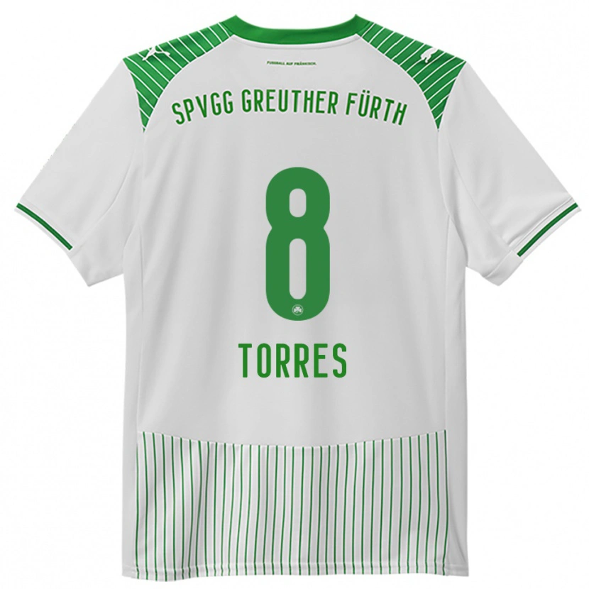 Danxen Kinderen Lucas Torres #8 Wit Groen Thuisshirt Thuistenue 2025/26 T-Shirt