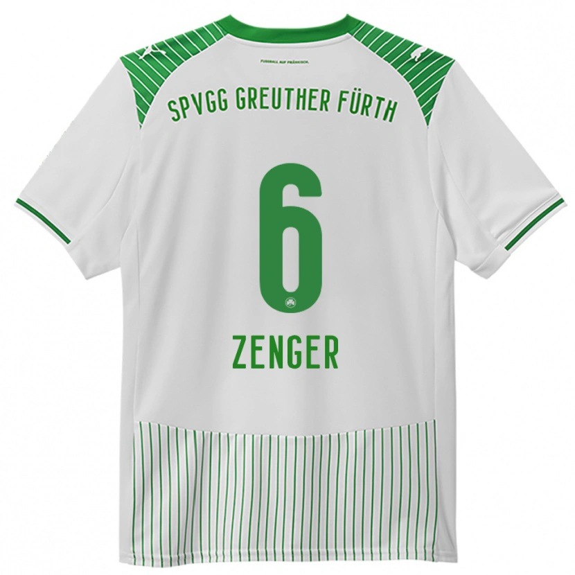 Danxen Kinderen Marc Zenger #6 Wit Groen Thuisshirt Thuistenue 2025/26 T-Shirt