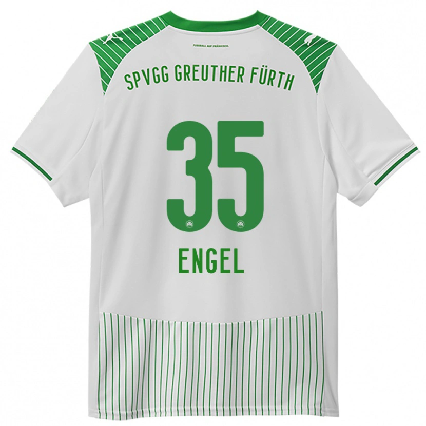 Danxen Kinderen Jakob Engel #35 Wit Groen Thuisshirt Thuistenue 2025/26 T-Shirt