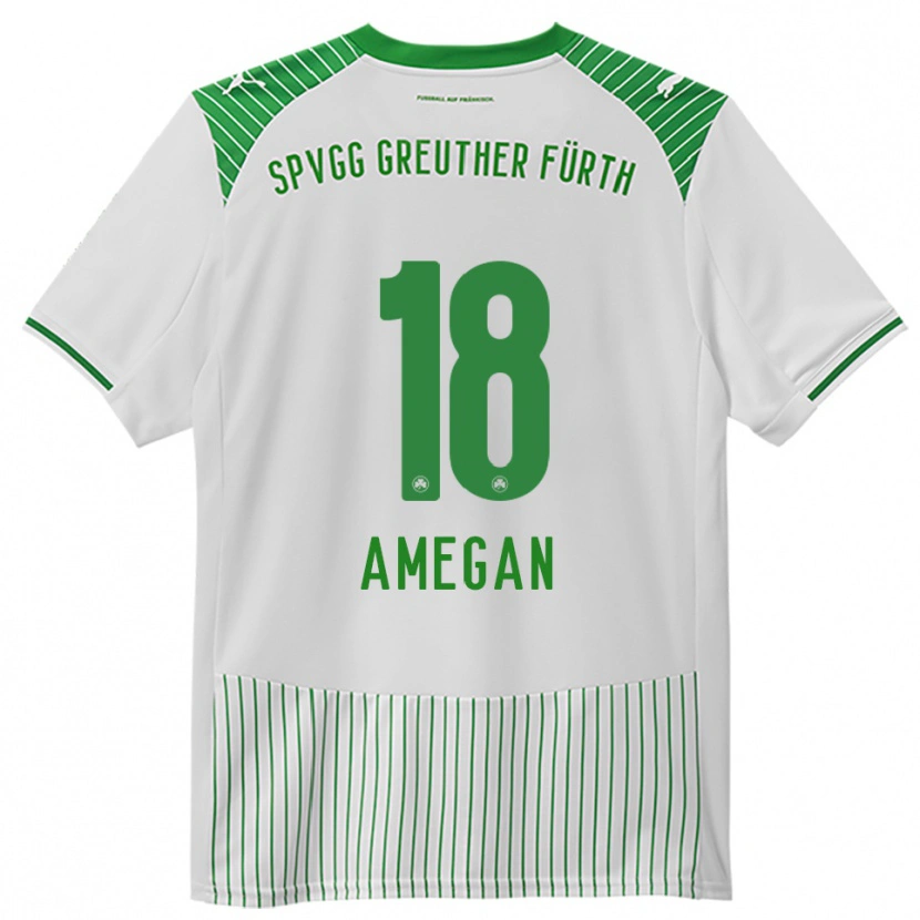 Danxen Kinderen Dodji Amegan #18 Wit Groen Thuisshirt Thuistenue 2025/26 T-Shirt