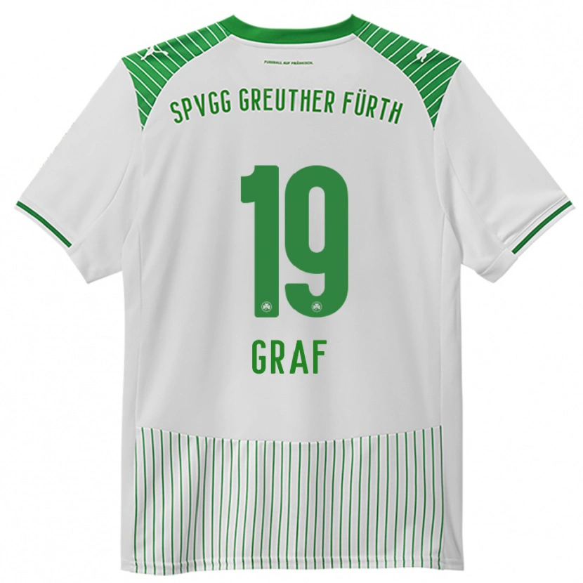 Danxen Kinderen Fabian Graf #19 Wit Groen Thuisshirt Thuistenue 2025/26 T-Shirt