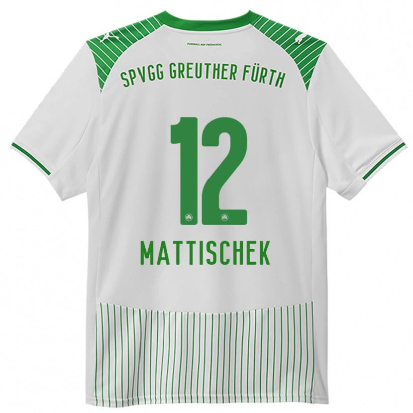 Danxen Kinderen Jakob Mattischek #12 Wit Groen Thuisshirt Thuistenue 2025/26 T-Shirt