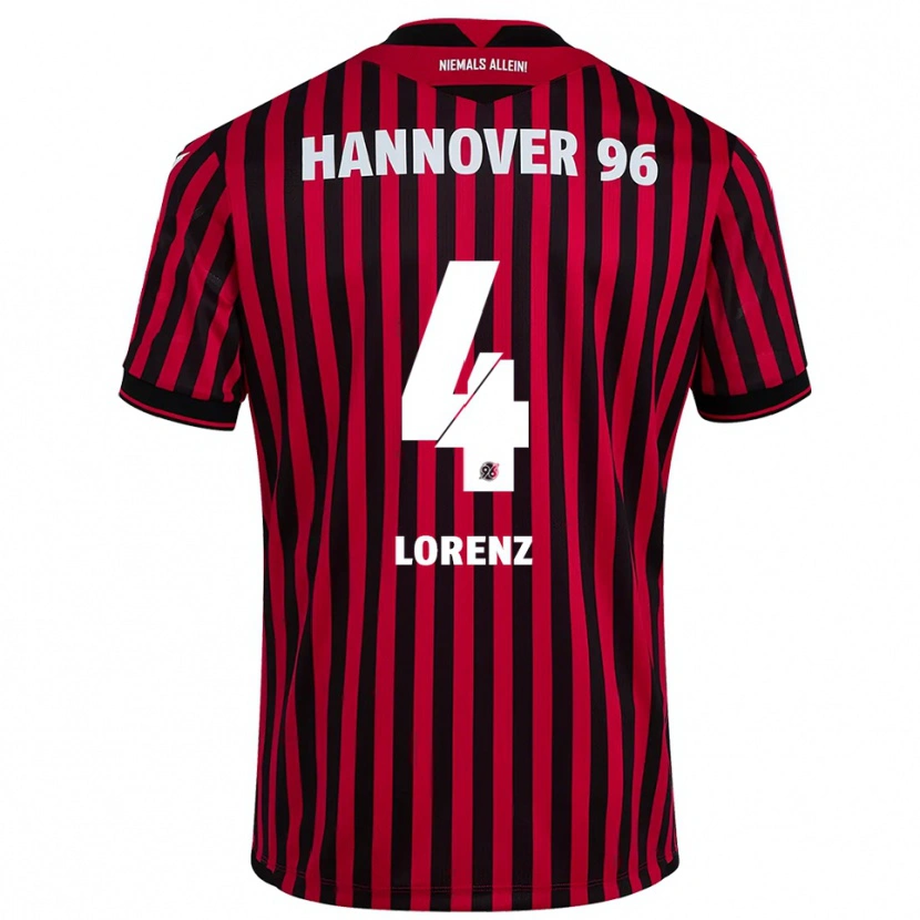 Danxen Kinderen Pepe Lorenz #4 Rood Zwart Thuisshirt Thuistenue 2025/26 T-Shirt