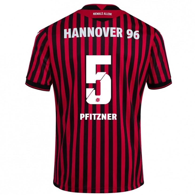 Danxen Kinderen Kylian Pfitzner #5 Rood Zwart Thuisshirt Thuistenue 2025/26 T-Shirt