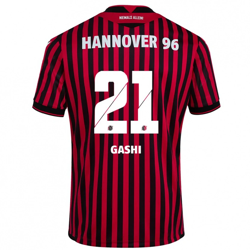 Danxen Kinderen Aurora Gashi #21 Rood Zwart Thuisshirt Thuistenue 2025/26 T-Shirt