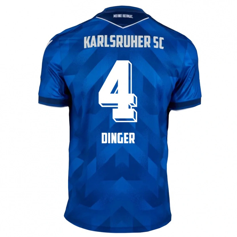 Danxen Kinderen Marlon Dinger #4 Blauw Wit Thuisshirt Thuistenue 2025/26 T-Shirt