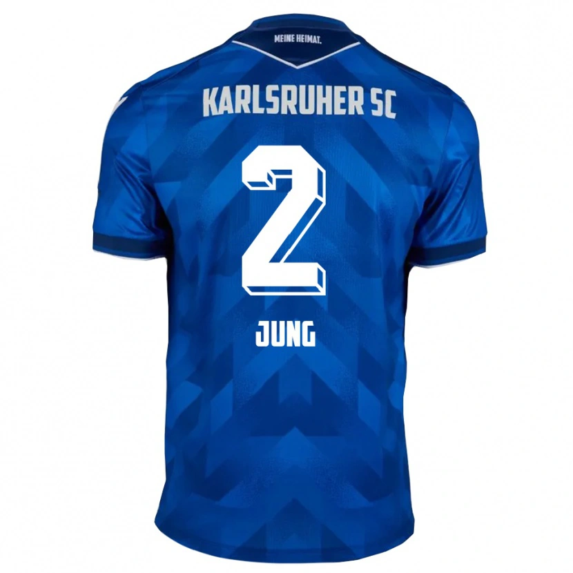 Danxen Kinderen Sebastian Jung #2 Blauw Wit Thuisshirt Thuistenue 2025/26 T-Shirt