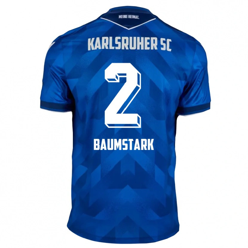 Danxen Kinderen Max Baumstark #2 Blauw Wit Thuisshirt Thuistenue 2025/26 T-Shirt