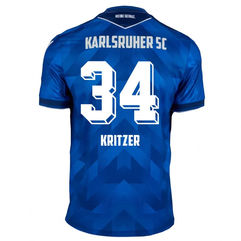 Danxen Kinderen Mateo Kritzer #34 Blauw Wit Thuisshirt Thuistenue 2025/26 T-Shirt