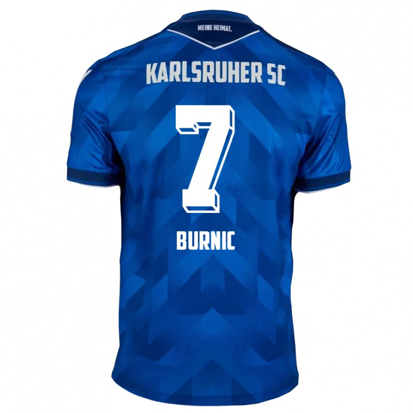 Danxen Kinderen Dzenis Burnic #7 Blauw Wit Thuisshirt Thuistenue 2025/26 T-Shirt