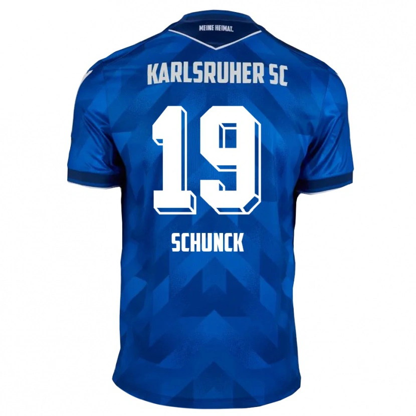 Danxen Kinderen Tim Schunck #19 Blauw Wit Thuisshirt Thuistenue 2025/26 T-Shirt