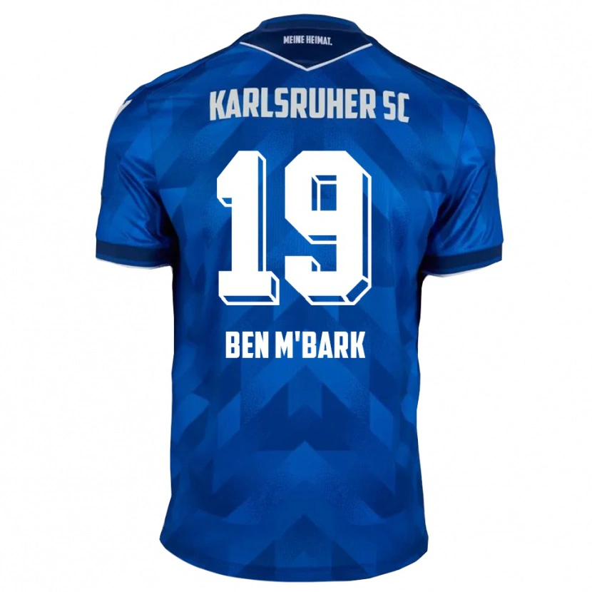 Danxen Kinderen Mohamed Ben M'bark #19 Blauw Wit Thuisshirt Thuistenue 2025/26 T-Shirt