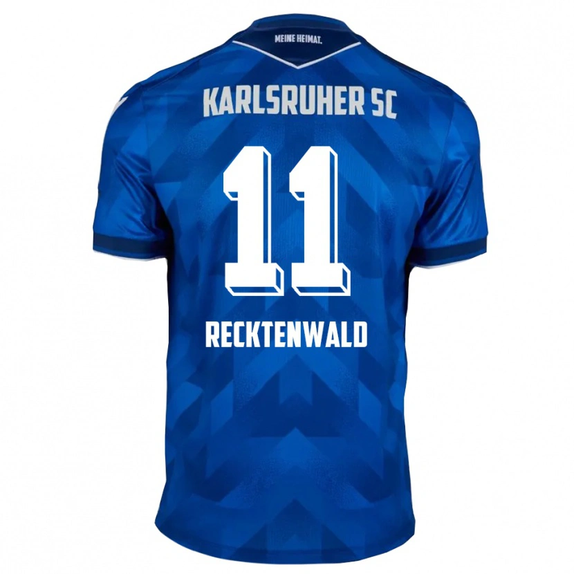 Danxen Kinderen Frederik Recktenwald #11 Blauw Wit Thuisshirt Thuistenue 2025/26 T-Shirt