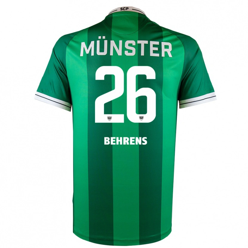 Danxen Kinderen Morten Behrens #26 Groen Wit Thuisshirt Thuistenue 2025/26 T-Shirt