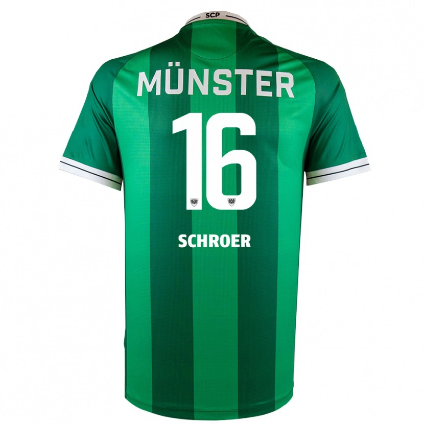 Danxen Kinderen Luca Schroer #16 Groen Wit Thuisshirt Thuistenue 2025/26 T-Shirt