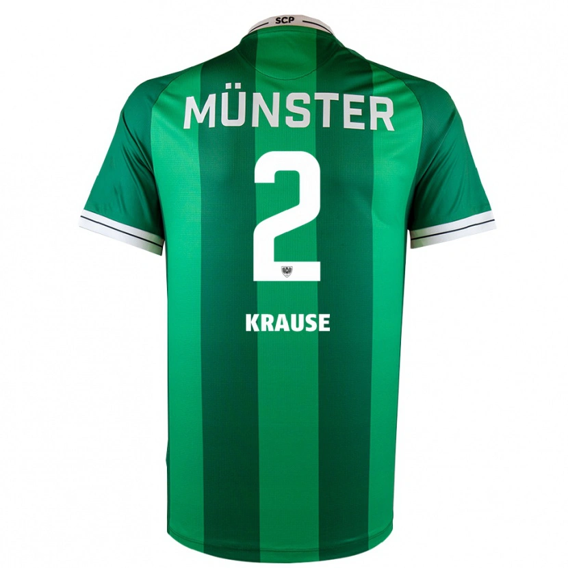 Danxen Kinderen Moritz Krause #2 Groen Wit Thuisshirt Thuistenue 2025/26 T-Shirt
