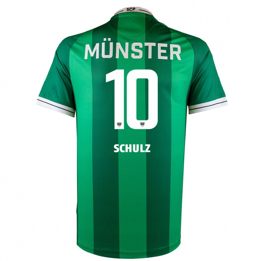 Danxen Kinderen Marvin Schulz #10 Groen Wit Thuisshirt Thuistenue 2025/26 T-Shirt