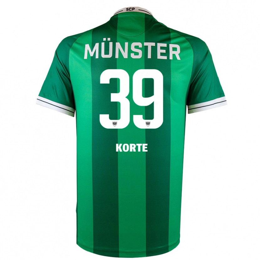 Danxen Kinderen Jakob Korte #39 Groen Wit Thuisshirt Thuistenue 2025/26 T-Shirt