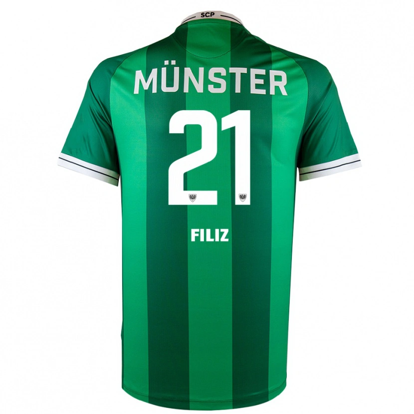 Danxen Kinderen Mete Filiz #21 Groen Wit Thuisshirt Thuistenue 2025/26 T-Shirt
