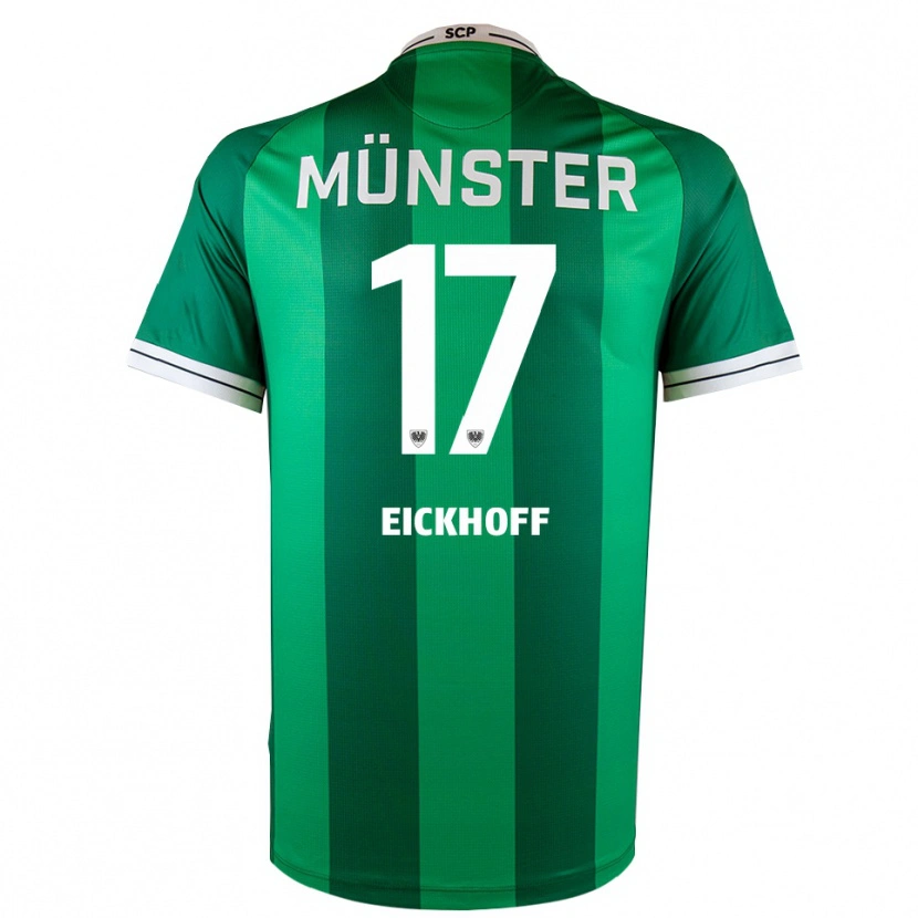 Danxen Kinderen Bennet Eickhoff #17 Groen Wit Thuisshirt Thuistenue 2025/26 T-Shirt