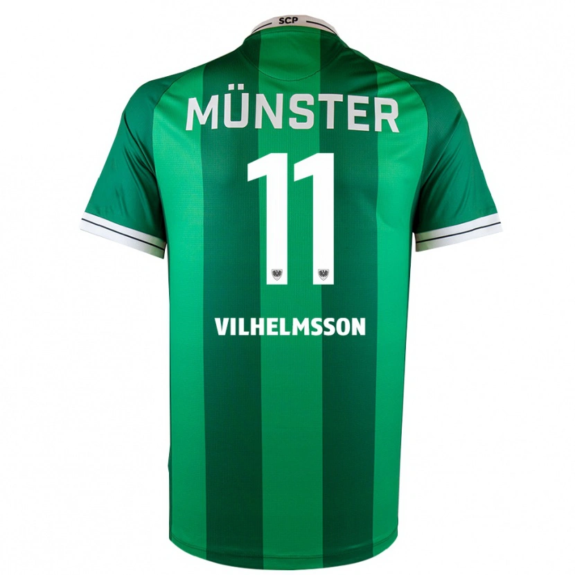 Danxen Kinderen Oscar Vilhelmsson #11 Groen Wit Thuisshirt Thuistenue 2025/26 T-Shirt