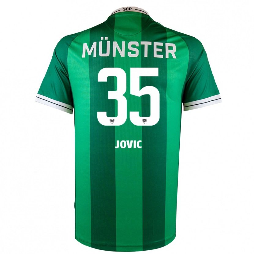 Danxen Kinderen Jovan Jovic #35 Groen Wit Thuisshirt Thuistenue 2025/26 T-Shirt