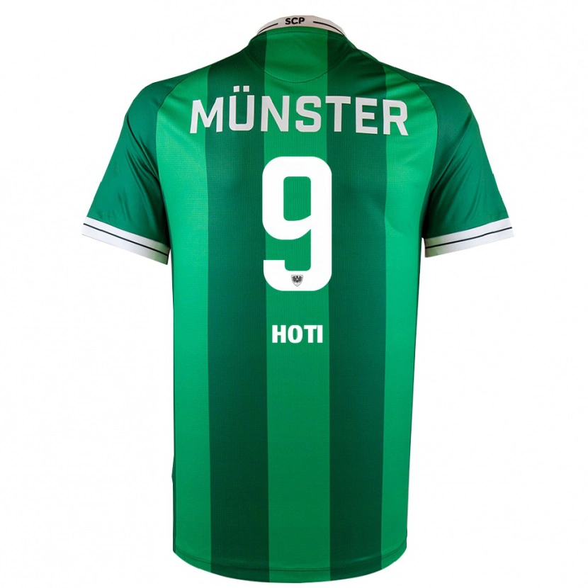 Danxen Kinderen Arbnor Hoti #9 Groen Wit Thuisshirt Thuistenue 2025/26 T-Shirt