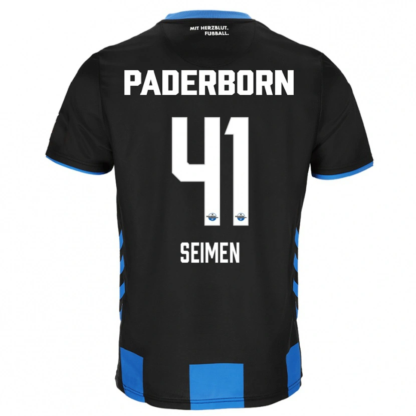 Danxen Kinderen Dennis Seimen #41 Zwart Blauw Thuisshirt Thuistenue 2025/26 T-Shirt