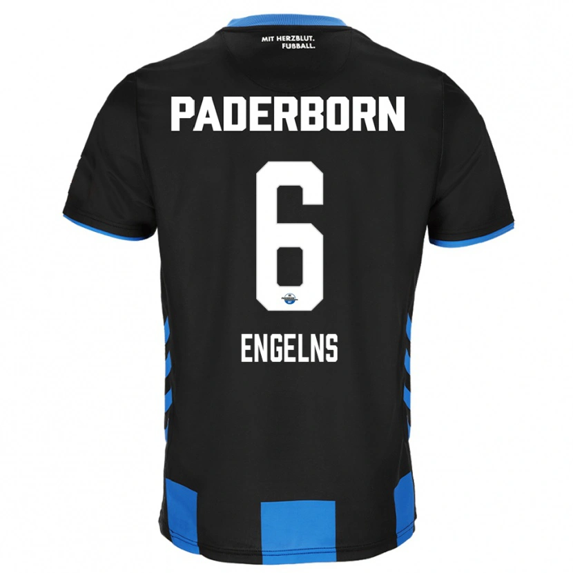 Danxen Kinderen Luis Engelns #6 Zwart Blauw Thuisshirt Thuistenue 2025/26 T-Shirt