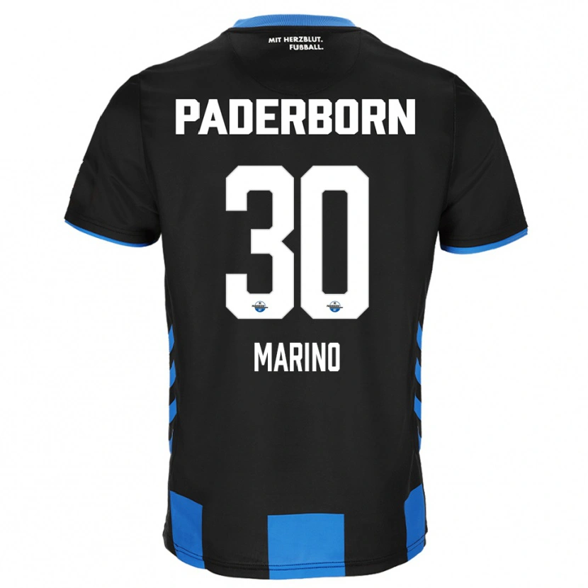 Danxen Kinderen Stefano Marino #30 Zwart Blauw Thuisshirt Thuistenue 2025/26 T-Shirt