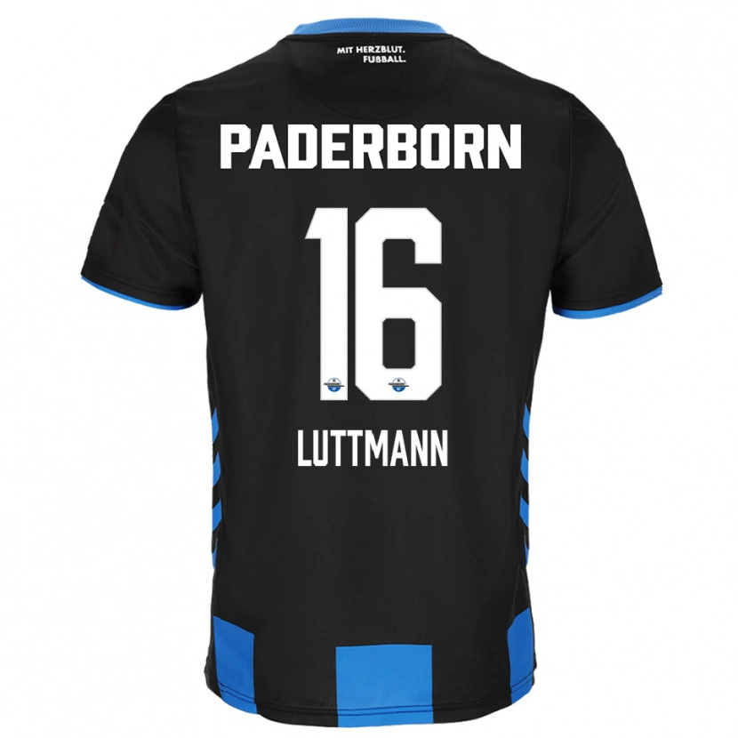 Danxen Kinderen Magnus Luttmann #16 Zwart Blauw Thuisshirt Thuistenue 2025/26 T-Shirt