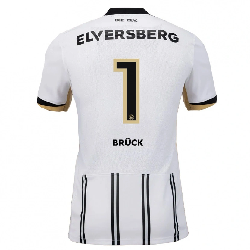 Danxen Kinderen Florian Brück #1 Wit Zwart Thuisshirt Thuistenue 2025/26 T-Shirt