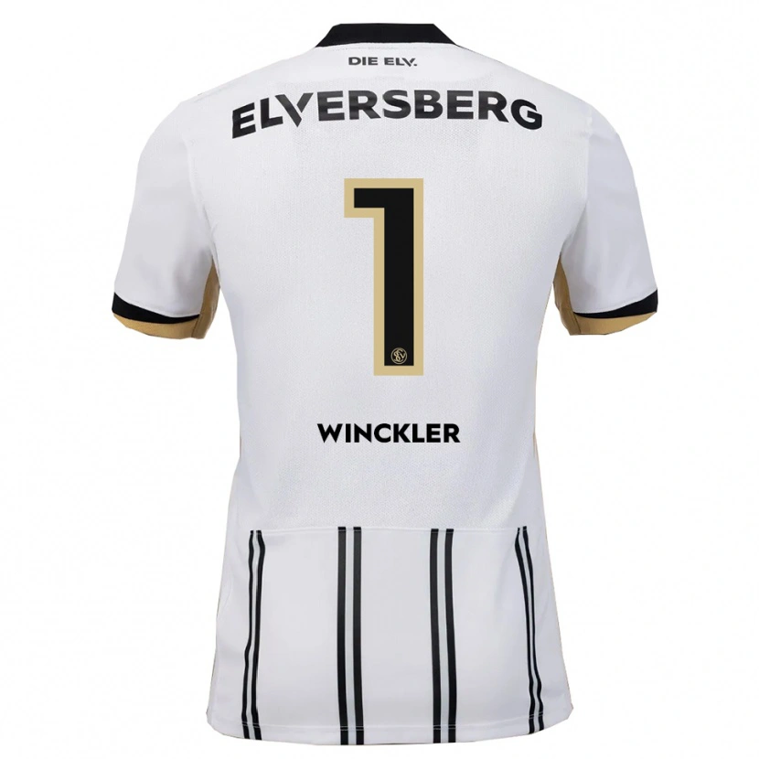 Danxen Kinderen Nadine Winckler #1 Wit Zwart Thuisshirt Thuistenue 2025/26 T-Shirt