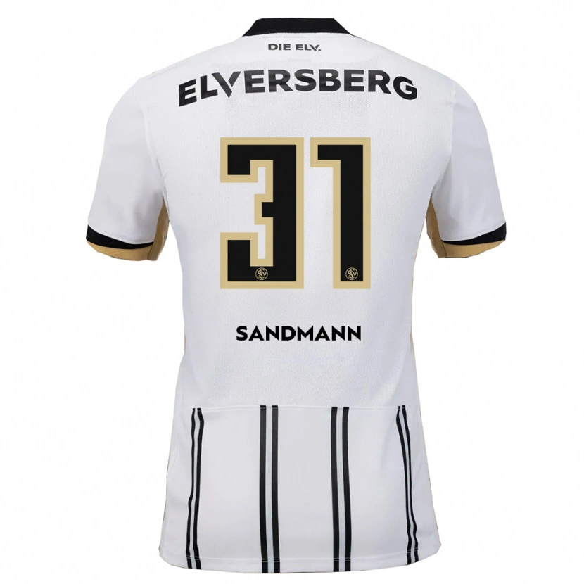 Danxen Kinderen Amanda Sandmann #31 Wit Zwart Thuisshirt Thuistenue 2025/26 T-Shirt