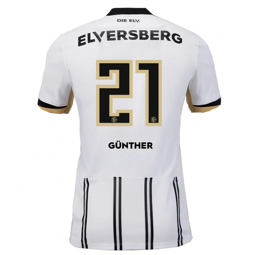 Danxen Kinderen Lasse Günther #21 Wit Zwart Thuisshirt Thuistenue 2025/26 T-Shirt
