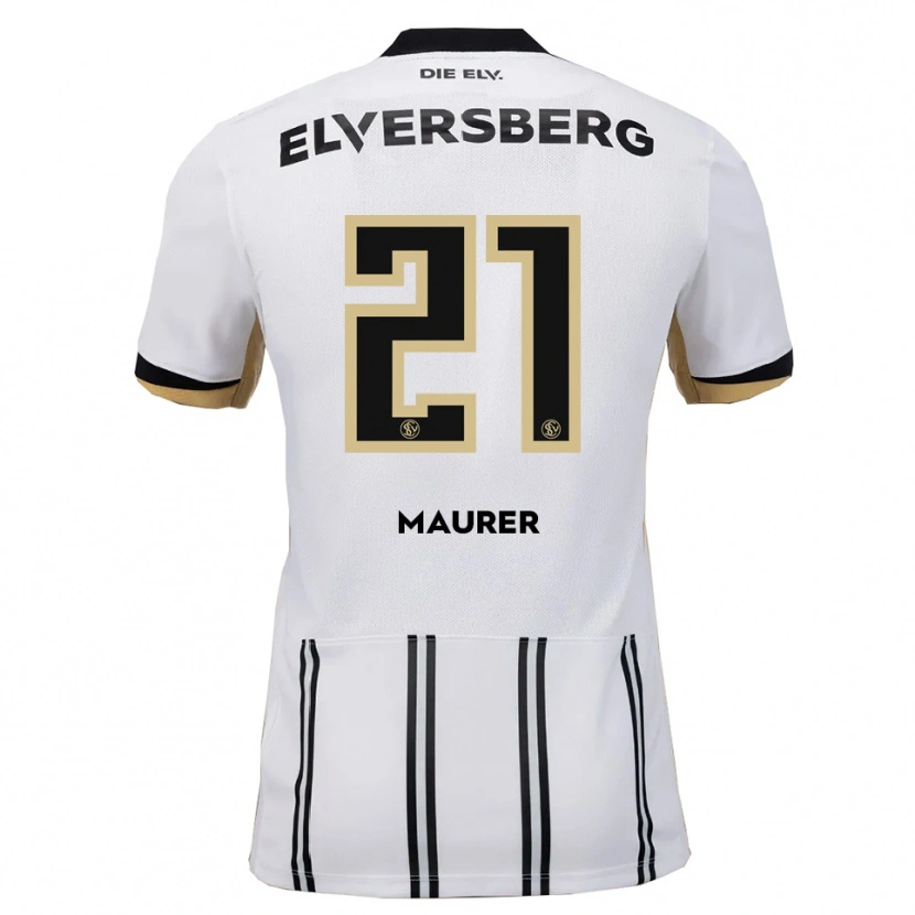 Danxen Kinderen Kine Maurer #21 Wit Zwart Thuisshirt Thuistenue 2025/26 T-Shirt