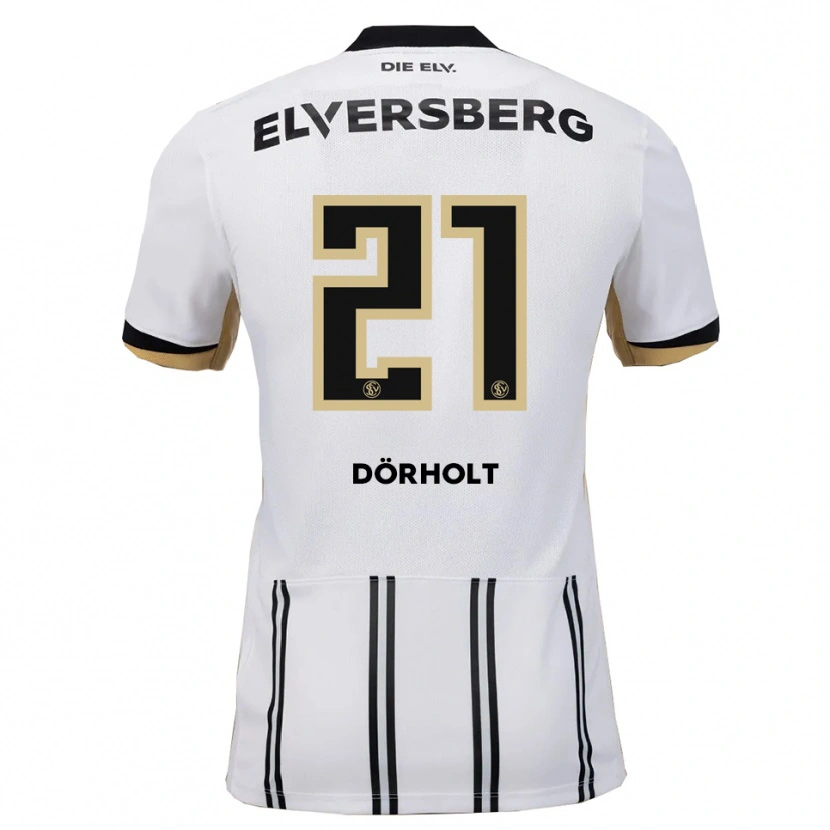 Danxen Kinderen Yannis Dörholt #21 Wit Zwart Thuisshirt Thuistenue 2025/26 T-Shirt