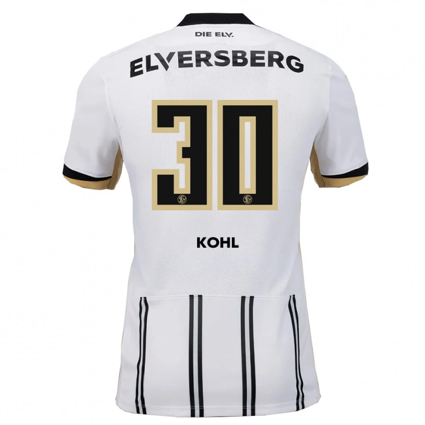 Danxen Kinderen Florian Kohl #30 Wit Zwart Thuisshirt Thuistenue 2025/26 T-Shirt