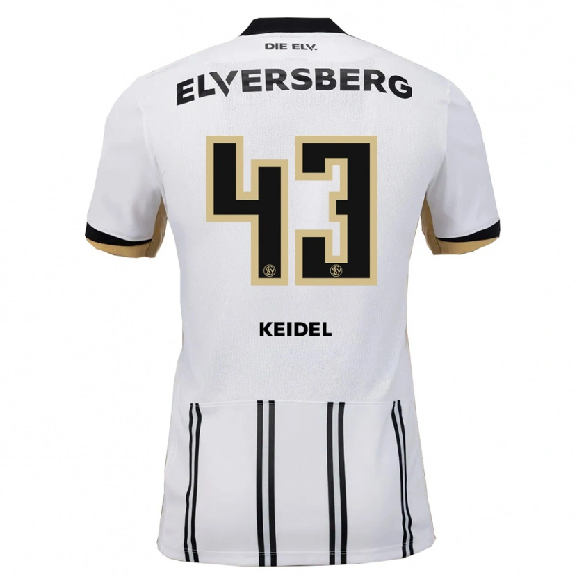 Danxen Kinderen Felix Keidel #43 Wit Zwart Thuisshirt Thuistenue 2025/26 T-Shirt